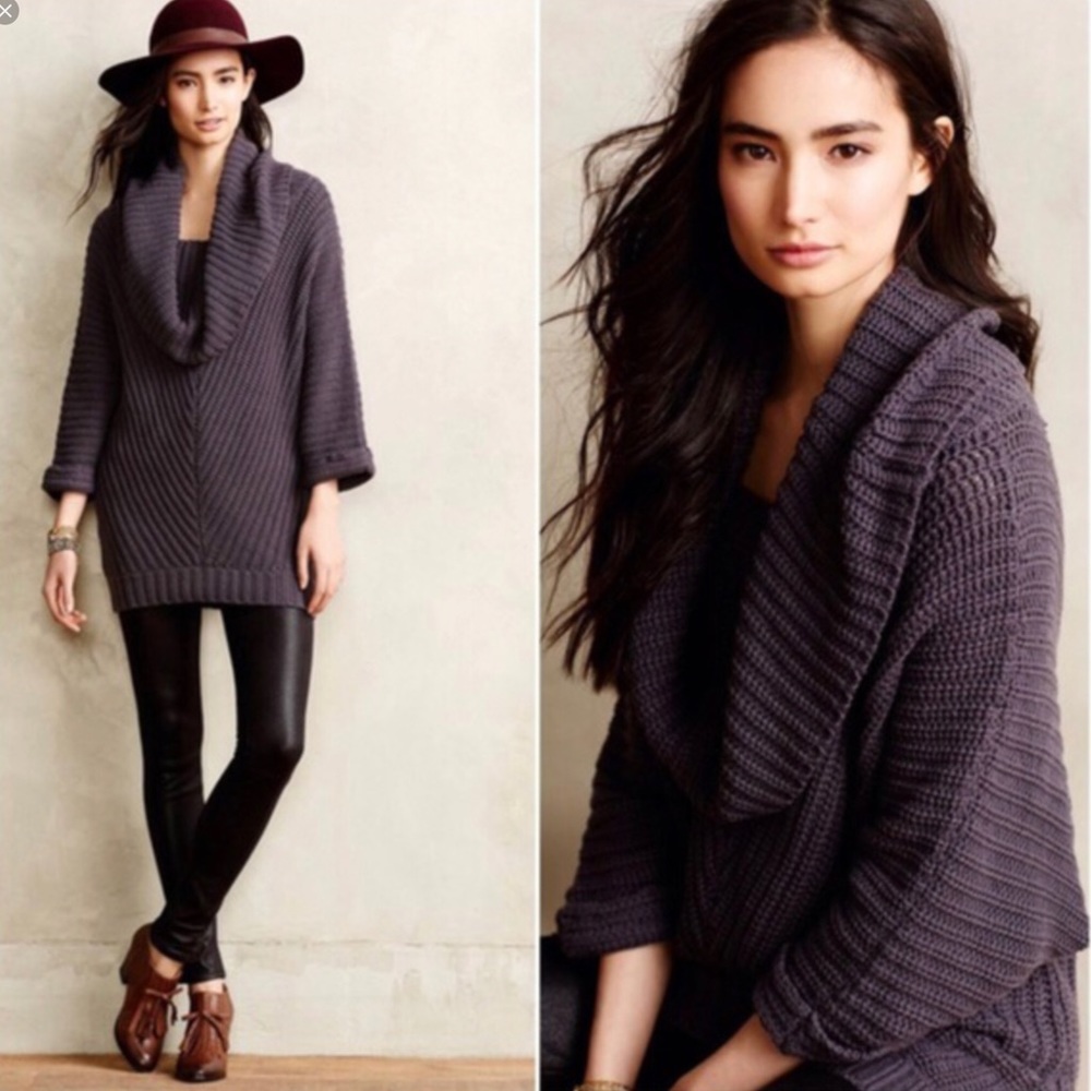 Anthropologie Moth Tocas Cowl Neck Sweater
